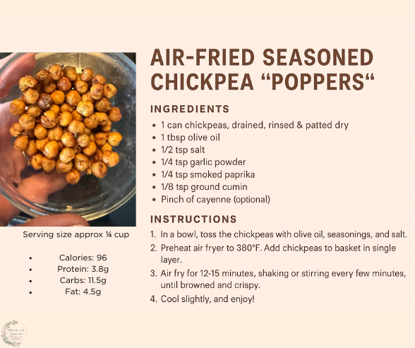Air-fried chickpea recipe