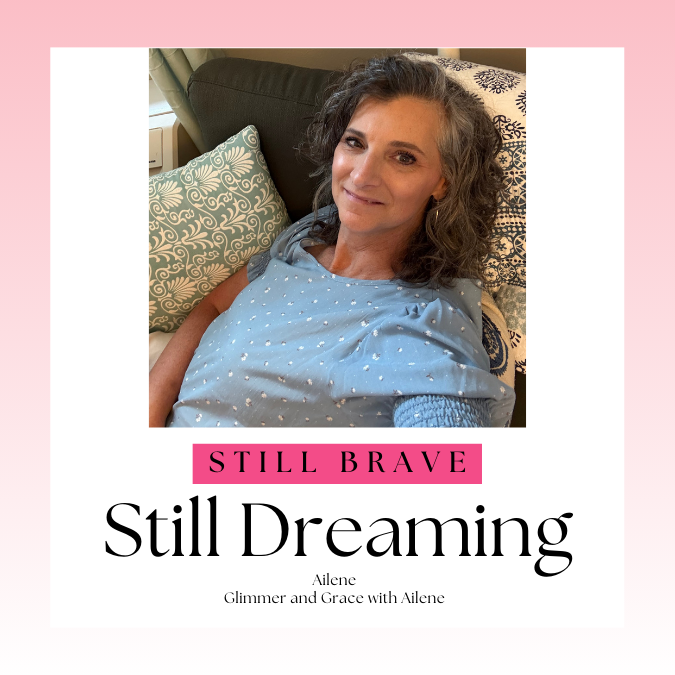 ailene sitting in chair still dreaming caption